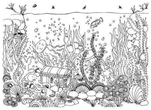 矢量图 zentangle 海底世界插画-正版商用图片0gipgc