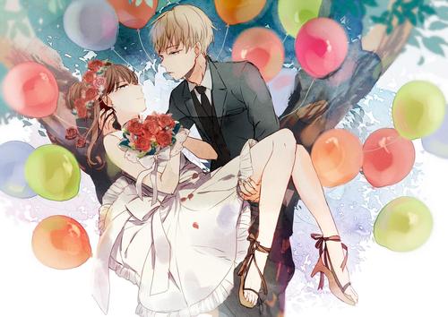 高清动漫唯美情侣壁纸:你是上天派来救赎我的恶魔