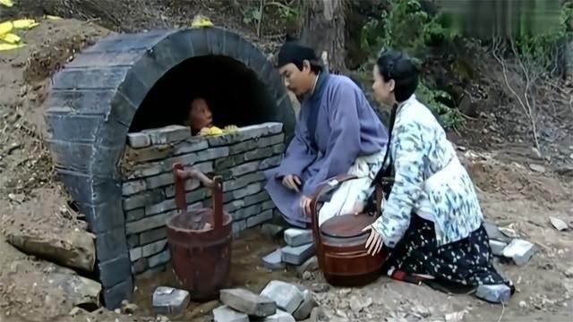 影视老太太被活活关在坟里儿子送一顿饭就砌一块砖直到封死