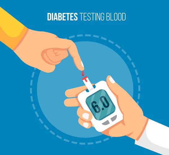 使用血糖检测仪的手臂