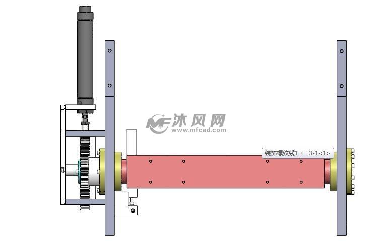 齿轮齿条180度翻转机构