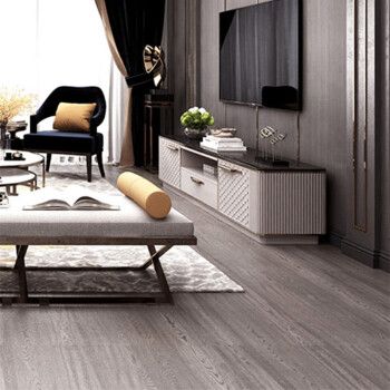 圣象地板新三层实木复合卡扣式环保高级灰色地暖家用锁扣木地板 nk