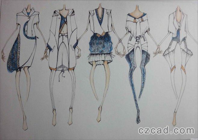 服装设计图_时装设计图郑州服装学校