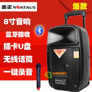 金正n91s音响户外广场舞音响8寸拉杆插卡手提蓝牙门店便携式音箱