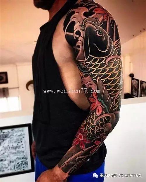 鲤鱼纹身图案与纹身手稿