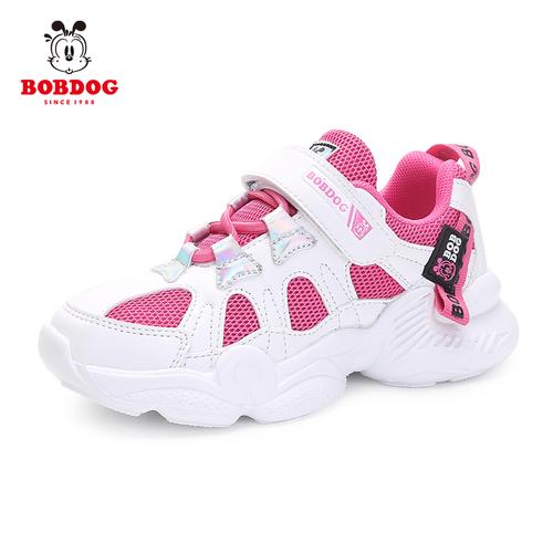 巴布豆童鞋女童鞋新款子2020春季网面透气女宝潮鞋儿童运动鞋