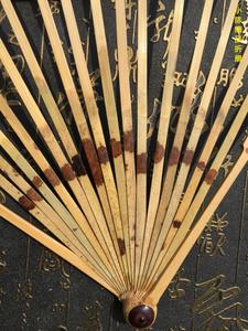 精品云南湘妃竹折扇 扇子 和尚头 合青 包邮 文玩收藏礼品折扇