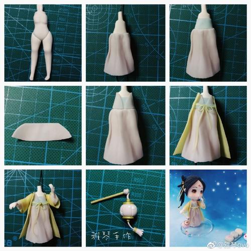 超轻粘土做古装小美女娃娃人偶