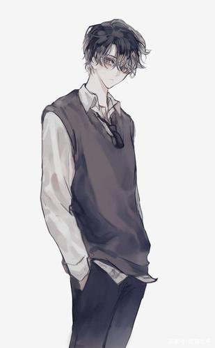 二次元动漫 帅帅的男学长