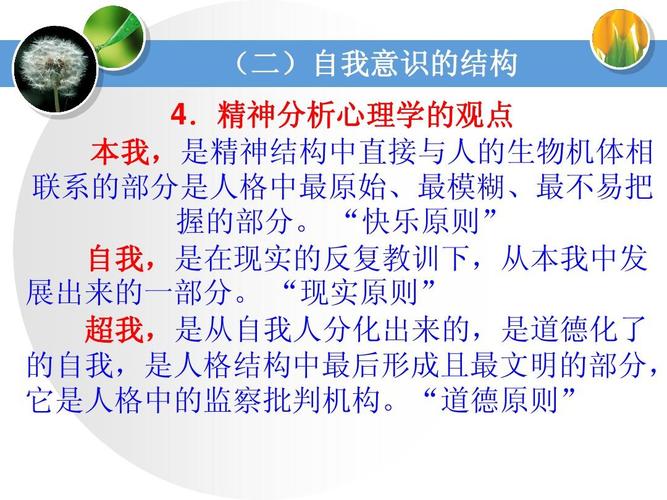 (二)自我意识的结构 4.