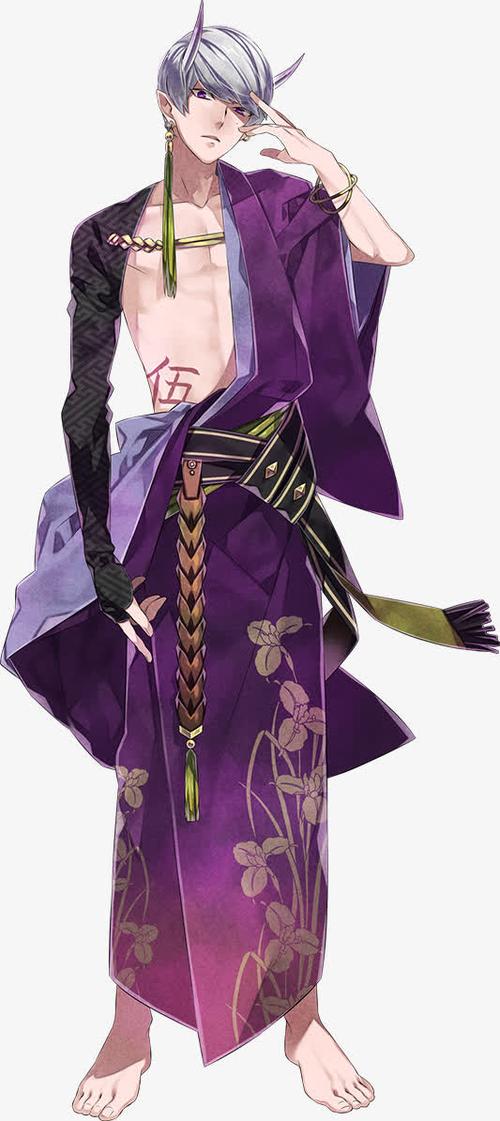 兔耳和服紫衣少年伍动漫