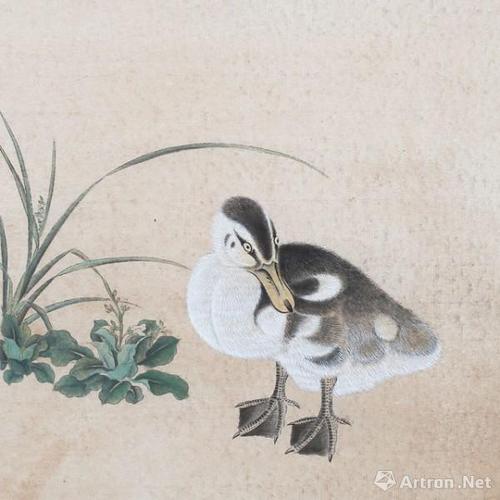 临宋画《乳鸭图》 唐亚萍 纸本设色