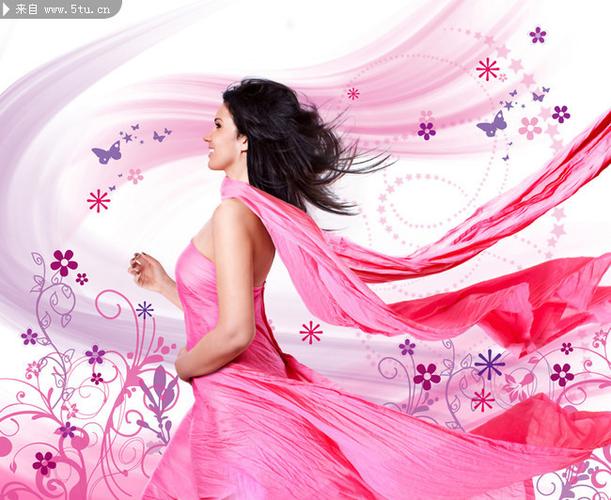 广告美女背景图片