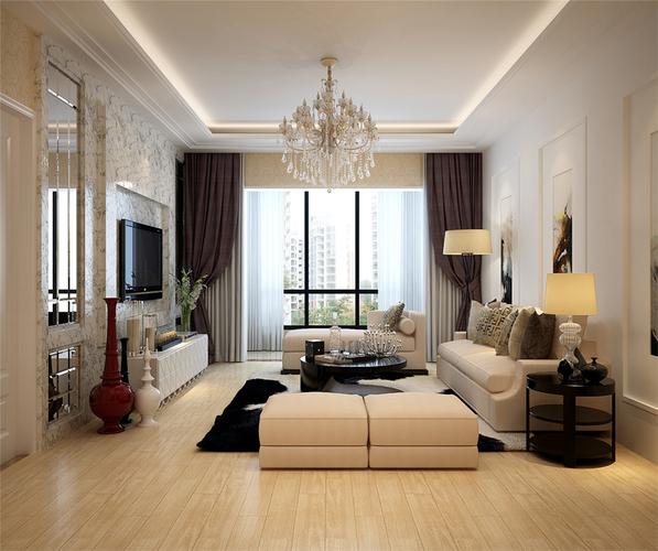125平三居室的现代简约风格装修案例