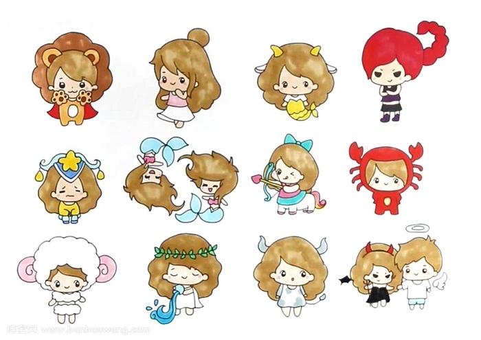 12星座娃娃怎么画