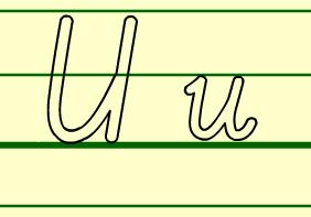 26个英文字母读音及书写字母u视频动画