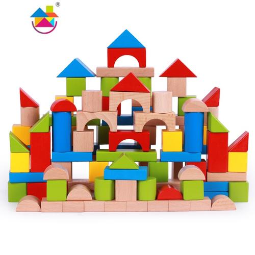 木制儿童积木拼装玩具益智力开发136周2岁实木质宝宝木头幼儿园真智力