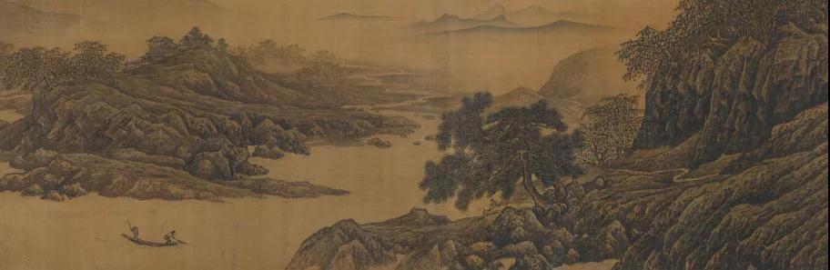 范宽 溪山独钓图(局部)