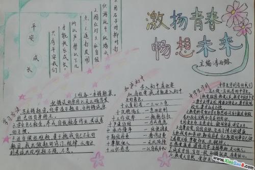 青春畅想手抄报 青春手抄报