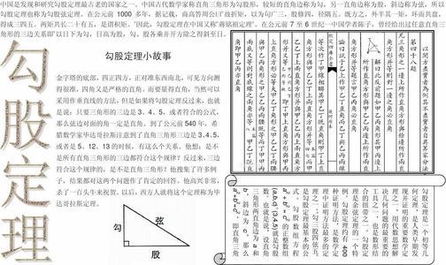 勾股定理发现史手抄报 勾股定理手抄报