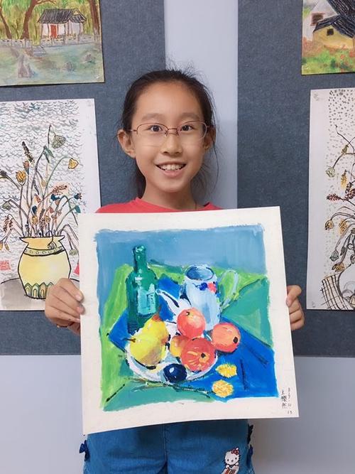 小花学重磅蜡棒画
