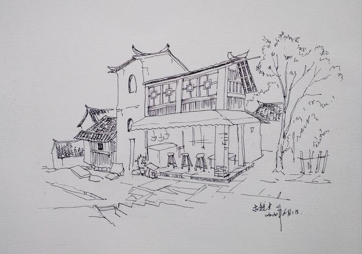 《走在路上》——古竞生钢笔风景速写集之二