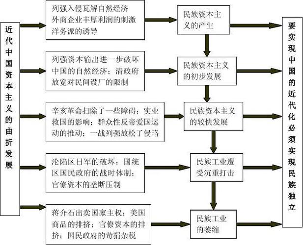 专题二 近代中国资本主义的曲折发展专题小结(人民版必修二)