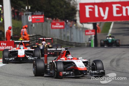玛鲁西亚f1车队mr03赛车车手朱尔斯·比安奇
