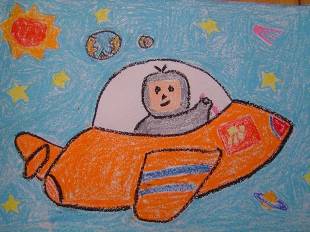 七宝中心幼儿园2010年幼儿航空科幻画作品