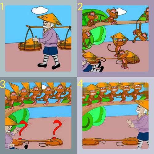 漯河市实验幼儿园大班幼小衔接课程——看图讲述《猴子学样》