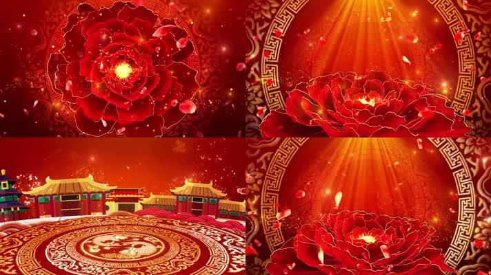中国大舞台歌曲牡丹国花唯美大气歌舞舞蹈演出演唱晚会春晚表演中国风