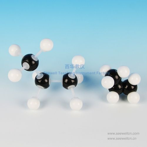 丙烷-c3h8-有机分子结构模型-球棍模型 比例模型-丙烷分子结构