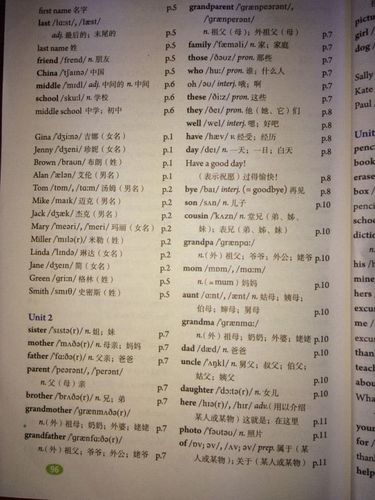 初一下册英语单词人教版