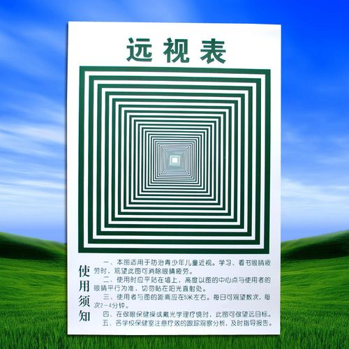 远视表远眺图大号增视图医用远视图视力恢复训练图近视挂图家用表