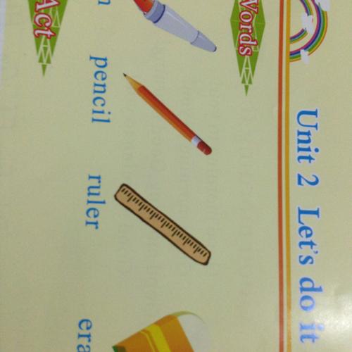 铅笔的英文怎么读!尺子,橡皮