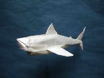 复杂大白鲨折纸图解