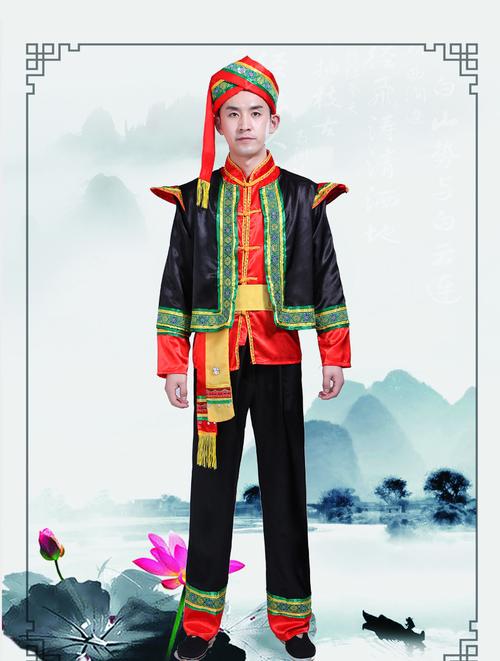 新款广西壮族成人男女舞蹈服演出服瑶族彝族苗族少数民族表演服饰