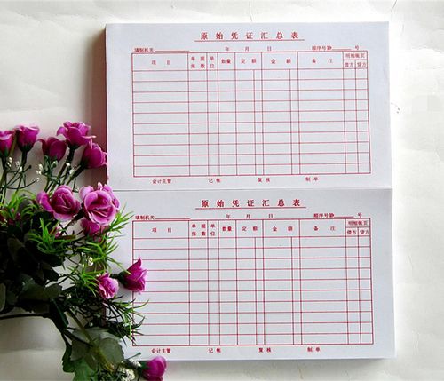 原始凭证汇总表单位财务会计办公用品70张学校账本凭证