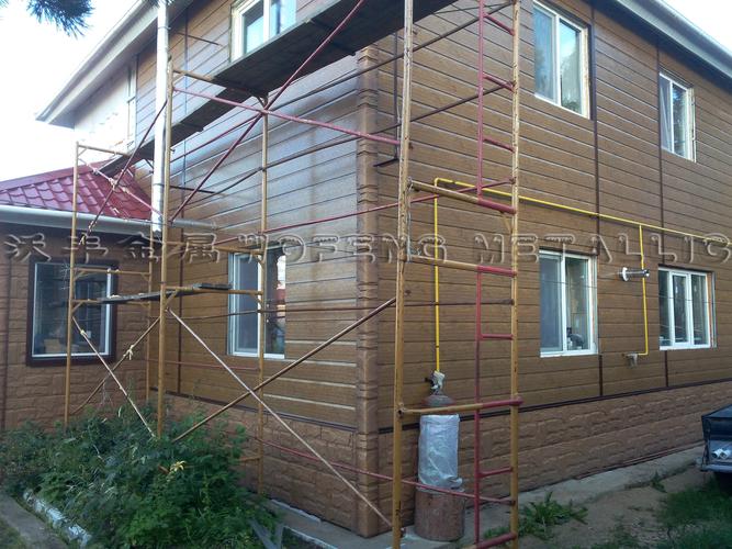 江阴沃丰彩涂板厂印花彩钢板木纹彩涂钢卷外墙装饰材料