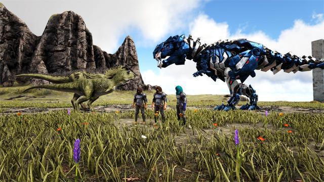 方舟生存进化vs系列牛龙和异特龙vs泰克霸王龙谁会赢