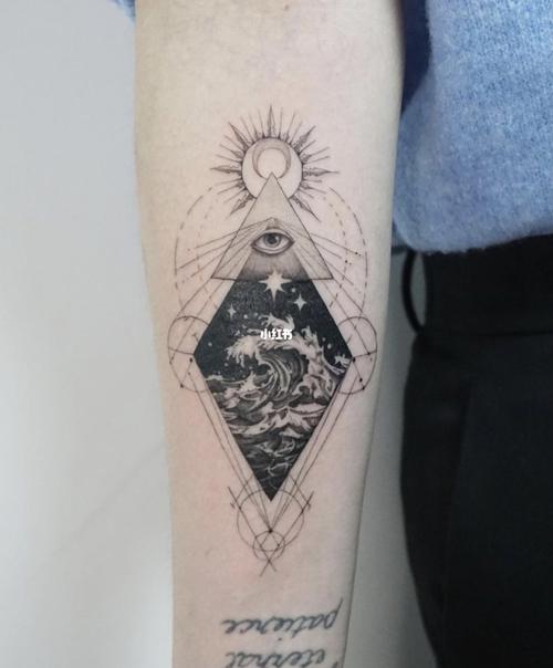 小臂几何纹身_纹身_小清新_纹身也清新_美妆_彩妆