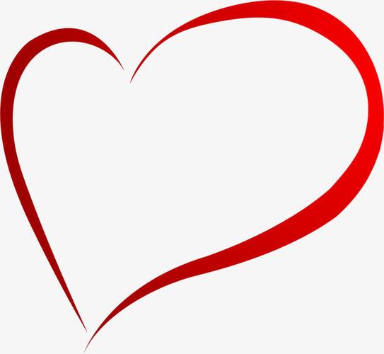 红色手绘创意爱心