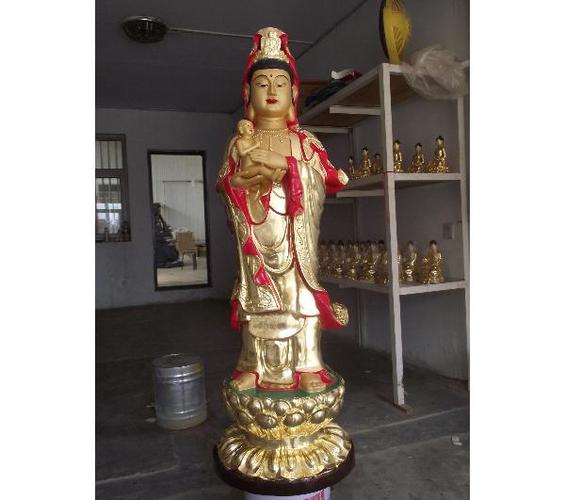 送子观音雕塑_送子观音