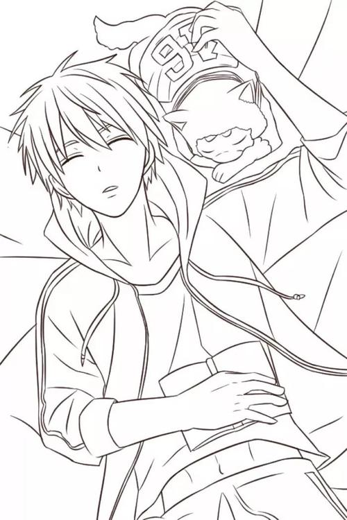 【男生】酷炫的日漫人物线稿|动漫线描