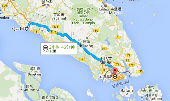 新加坡去马六甲