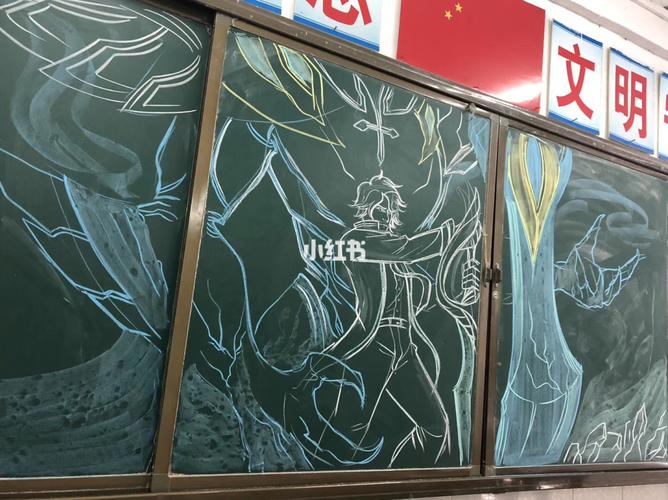 黑板报_美术_游泳_黑板报_文化_绘画