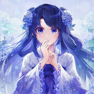 蓝色卡通头像女生