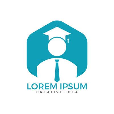 学生标志设计.教育标志.机构与教育矢量标志设计