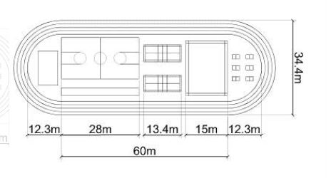 250米环形跑道的具体尺寸