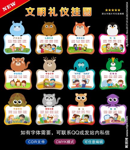 文明礼仪展板图片